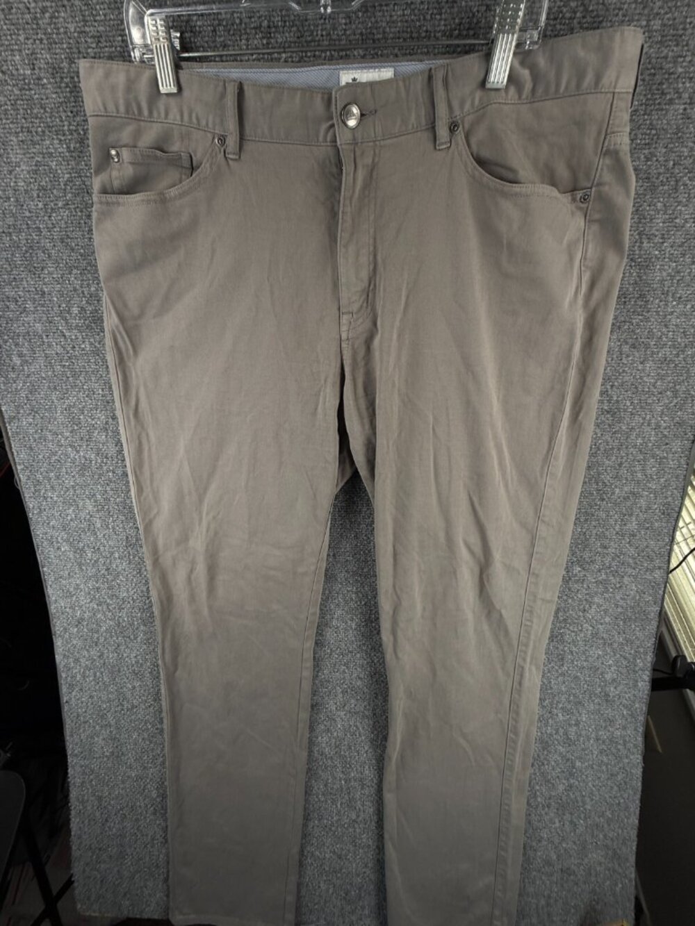 Peter Millar Pants Gray Chino Pants Men 38 Cotton Modal Blend Stretch Golf